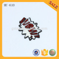 MC610 custom embossed logo printed metal name tag label for promotion gift